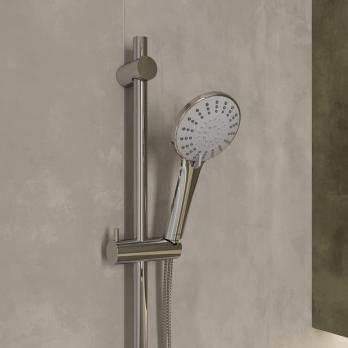 Лейка для душа Milardo ILS5FCRM18 "Ideal Spa" D111мм, 5 режимов, ХРОМ, коробка