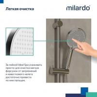 Лейка для душа Milardo ILS3FCRM18 "Ideal Spa" D130мм, 3 режима, ХРОМ, коробка