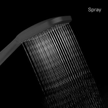 Лейка для душа Milardo ILS1FBSM18 "Ideal Spa" квадрат, 1 режим, ЧЕРНЫЙ матовый, коробка