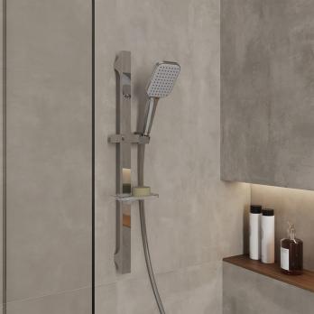 Лейка для душа Milardo ILS1FCSM18 "Ideal Spa" квадрат, 1 режим, ХРОМ, коробка