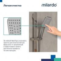 Лейка для душа Milardo ILS3FCSM18 "Ideal Spa" квадрат, 3 режима, ХРОМ, коробка