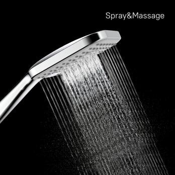 Лейка для душа Milardo ILS3FCSM18 "Ideal Spa" квадрат, 3 режима, ХРОМ, коробка