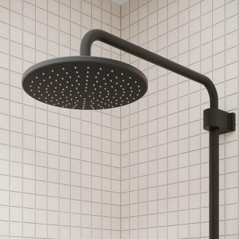 Душевая система 35к IDDIS AIGBL3Fi06 "Aiger" лейка "Тропический душ" ЧЕРНЫЙ матовый