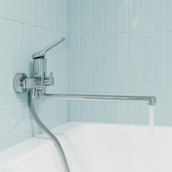 Смеситель для ванны и раковины 35к IDDIS PARSB02i10WA "Parker" без душ. аксессуаров,  ХРОМ