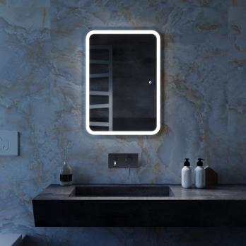 Зеркало MIXLINE "Стив" 500*700 (ШВ) сенсорный выключатель, светодиодная подсветка, гор/верт крепеж