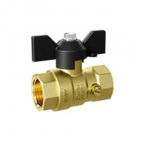 Кран д/маном шаровой 1/2''вн - М20х1,5 с бабочкой, со спуском РУ40 LD PRIDE