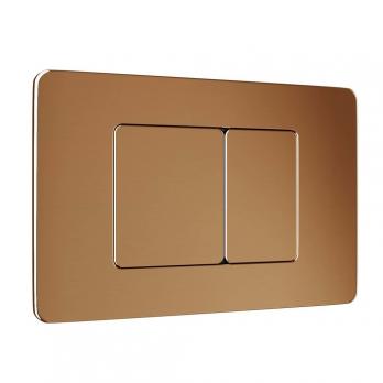 Кнопка смыва WAVE SS06 универсальная, БРОНЗА, прямоугольная, НЕРЖ