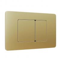 Кнопка смыва WAVE SS07 универсальная, ЗОЛОТО МАТОВОЕ, прямоугольная, НЕРЖ