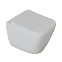 Унитаз подвесной безободковый WAVE STRONG Tornado3.0, сид. дюропласт, м/л, быстр, БЕЛЫЙ глянец (L)