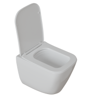 Унитаз подвесной безободковый WAVE STRONG Tornado3.0, сид. дюропласт, м/л, быстр, БЕЛЫЙ глянец (L)