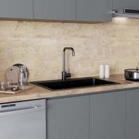 Смеситель для кухни 35k MIXLINE MLSS-0301BL трубчатый излив, п/гайку ЧЕРНЫЙ ГРАФИТ