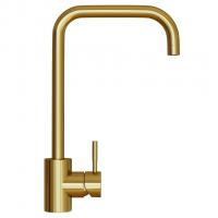 Смеситель для кухни 35k MIXLINE MLSS-0301G трубчатый излив, п/гайку ЗОЛОТО