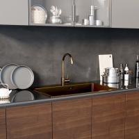 Смеситель для кухни 35k MIXLINE MLSS-0303BR трубчатый излив, п/гайку БРОНЗА