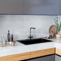 Смеситель для кухни 35k MIXLINE MLSS-0320BL подкл.к фильтру, п/гайку ЧЕРНЫЙ ГРАФИТ