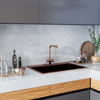 Смеситель для кухни 35k MIXLINE MLSS-0320BR подкл.к фильтру, п/гайку БРОНЗА