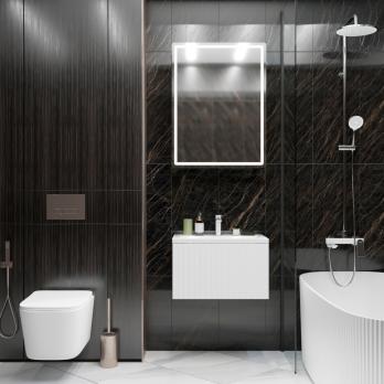 Тумба д/ванной "ВЕКТОР-60" подвесная "push-to-open" под раковину Марго-60 (MIXLINE) (ПВХ)