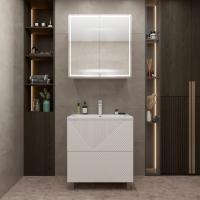 Тумба д/ванной "ВЕКТОР-75" "push-to-open"под раковину Нелли-75 (MIXLINE) (ПВХ)