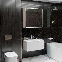 Тумба д/ванной "ВЕКТОР-80" подвесная "push-to-open" под раковину Марго-80 (MIXLINE) (ПВХ)