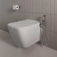 Смеситель с гигиеническим душем 35к Milardo 001SB00M08 "Tidy" установка на унитаз, ХРОМ