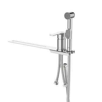 Смеситель с гигиеническим душем 35к Milardo 001SB00M08 "Tidy" установка на унитаз, ХРОМ