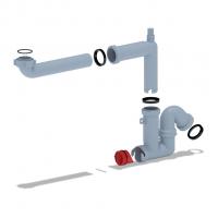 Сифон 1 1/2*40 БЕЗ ВЫПУСКА Ani смещенный,с носиком,F5320 АНИ пласт