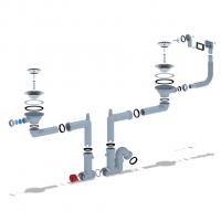 Сифон 3 1/2*40 Ani двойной,с носиком, гиб. круг. и прямоуг перелив F3545S АНИ пласт