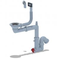 Сифон 3 1/2*40 Ani смещенный,с носиком, гиб. круг. и прямоуг перелив F5345S АНИ пласт