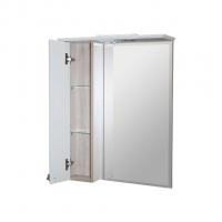 Зеркальный шкаф "ВЕРСАЛЬ-55" белое дерево левый  с подсветкой(ПВХ)