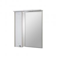 Зеркальный шкаф "ВЕРСАЛЬ-55" белое дерево левый  с подсветкой(ПВХ)