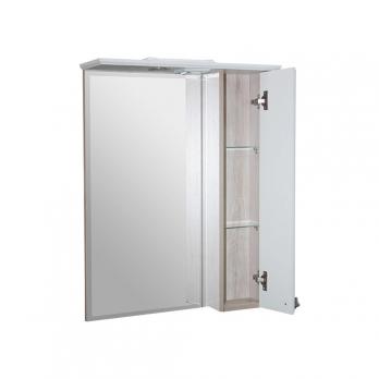 Зеркальный шкаф "ВЕРСАЛЬ-55" белое дерево правый с подсветкой(ПВХ)