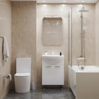 Тумба д/ванной "АлАн-60" белый 2 створки  под раковину Уют-60 (Rosa) (ЛДСП)