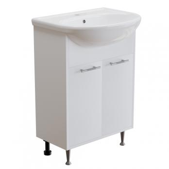 Тумба д/ванной "АлАн-60" белый 2 створки  под раковину Уют-60 (Rosa) (ЛДСП)