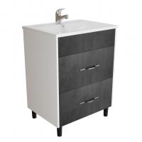 Тумба д/ванной "Сура-60"  под раковину МАРГО-60 (MIXLINE) (ПВХ)