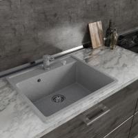 Мойка ML-GMS21 СТАНДАРТ прямоугольная, светло-серый (310), 565*505*200мм