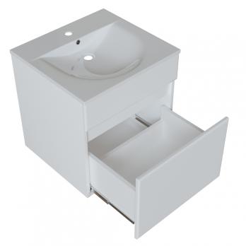 Тумба д/ванной "БРИКС-50" подвесная под раковину "Breeze 50" мебельный (Sanita Luxe) (ПВХ)