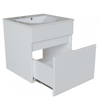 Тумба д/ванной "БРИКС-50" подвесная под раковину "Breeze 50" мебельный (Sanita Luxe) (ПВХ)