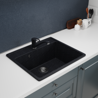 Мойка ML-GMS21 СТАНДАРТ прямоугольная, черный (308), 565*505*200мм