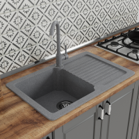 Мойка ML-GMS24 СТАНДАРТ с крылом , темно-серый (309), 765*490*200мм