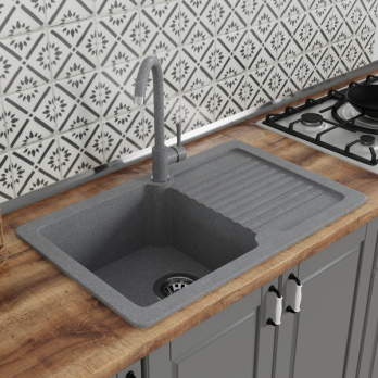 Мойка ML-GMS24 СТАНДАРТ с крылом , темно-серый (309), 765*490*200мм