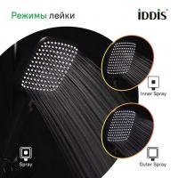 Лейка для душа IDDIS ESP3FBSi18 "Esper" квадрат, 3 режима ЧЕРНЫЙ матовый, коробка