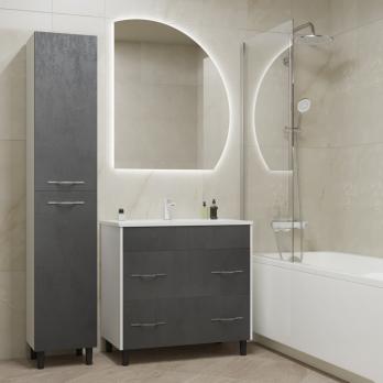 Тумба д/ванной "Сура-80"  под раковину МАРГО-80 (MIXLINE) (ПВХ)