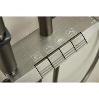 Душевая система 35к ПРОФСАН ПСМ-900-81GA клавиш.упр. лейка "Тропич. душ круг" + гигиен. лейка ГРАФИТ