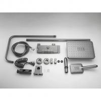 Душевая система 35к ПРОФСАН ПСМ-900-81GA клавиш.упр. лейка "Тропич. душ круг" + гигиен. лейка ГРАФИТ