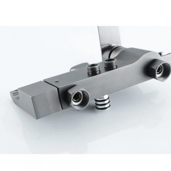 Душевая система 35к ПРОФСАН ПСМ-900-82GA лейка "Тропический душ круг" + гигиен. лейка ГРАФИТ