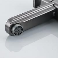 Смеситель для раковины 35к ПРОФСАН ПСМ-900-5GA литой, п/гайку ГРАФИТ