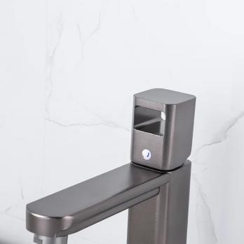 Смеситель для раковины 35к ПРОФСАН ПСМ-900-5GA литой, п/гайку ГРАФИТ