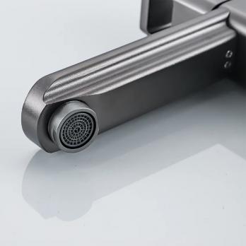 Смеситель для раковины 35к ПРОФСАН ПСМ-900-5GA литой, п/гайку ГРАФИТ