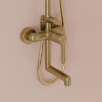 Душевая система 35к IDDIS AIGMG3Fi06 "Aiger" лейка "Тропический душ", ЗОЛОТО матовый