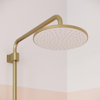 Душевая система 35к IDDIS AIGMG3Fi06 "Aiger" лейка "Тропический душ", ЗОЛОТО матовый