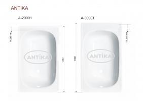 Ванна стальная 1,3*0,7*0,4 (ВИЗ) Антика "Белая Орхидея" цв.белый (ОР-21200)